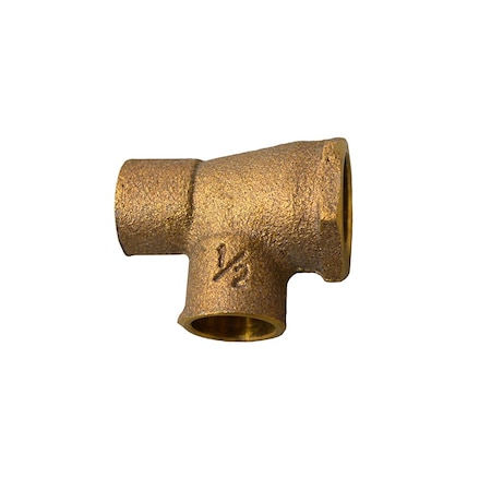 Jones Stephens 3/4in. x 1/2in. x 3/4in. C x FIP x C Forged Brass Tee K104920117